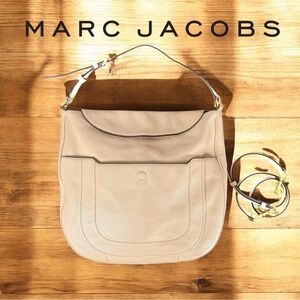 Marc Jacobs Hobo Empire City Buff Pebbled Leather Shoulder Bag, Large, Beige